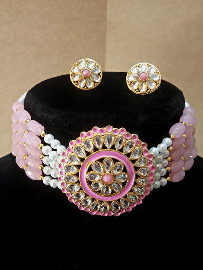 CHITRAANGADAA PINK JEWELLERY SET