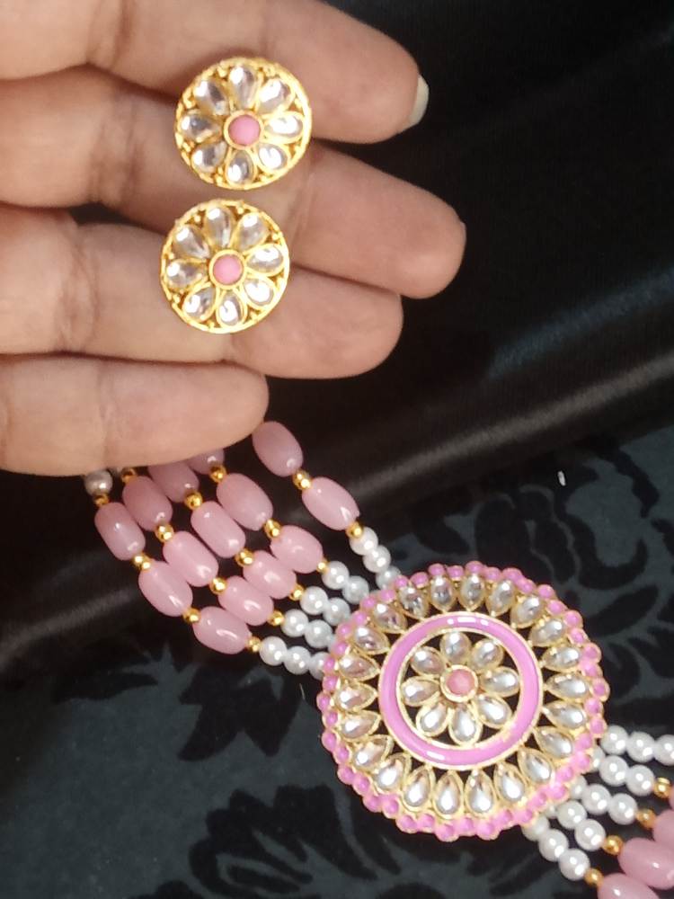 CHITRAANGADAA PINK JEWELLERY SET