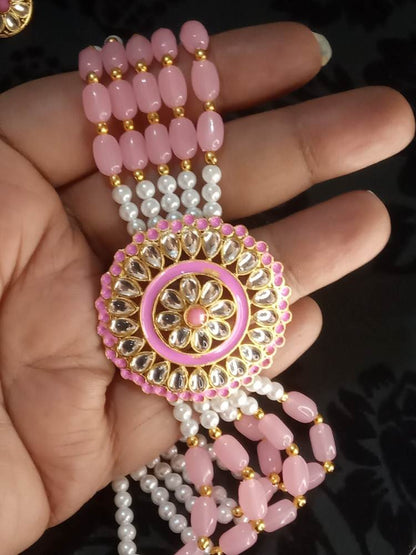 CHITRAANGADAA PINK JEWELLERY SET