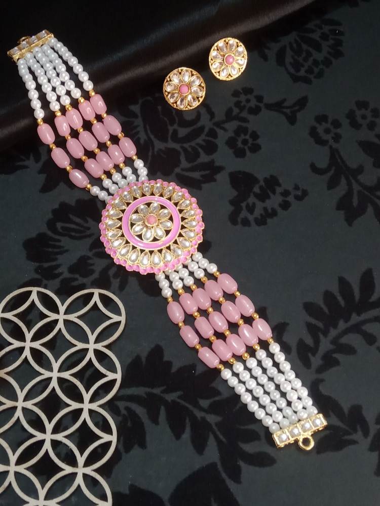 CHITRAANGADAA PINK JEWELLERY SET