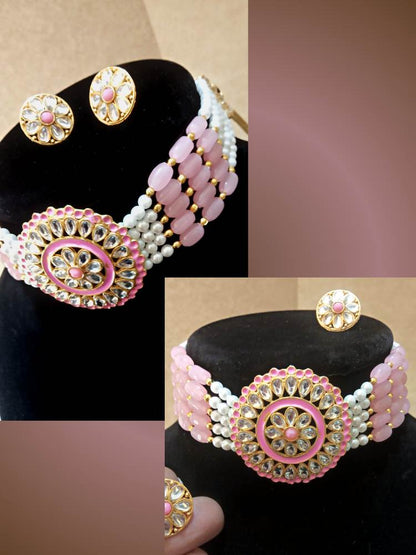 CHITRAANGADAA PINK JEWELLERY SET