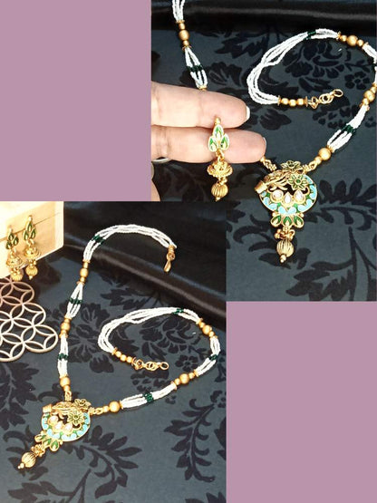 AKSHITAA GREEN JEWELLERY SET